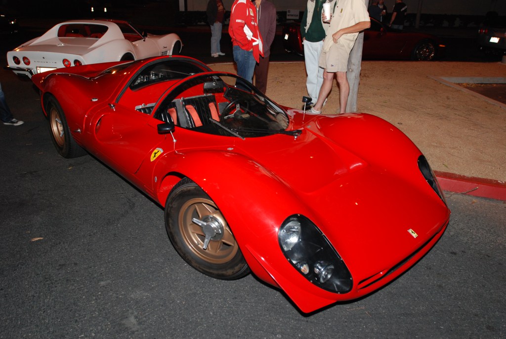 Red 1967 Ferrari 330 P4 recreation_3/4 front view_Cars&Coffee_September 29, 2012