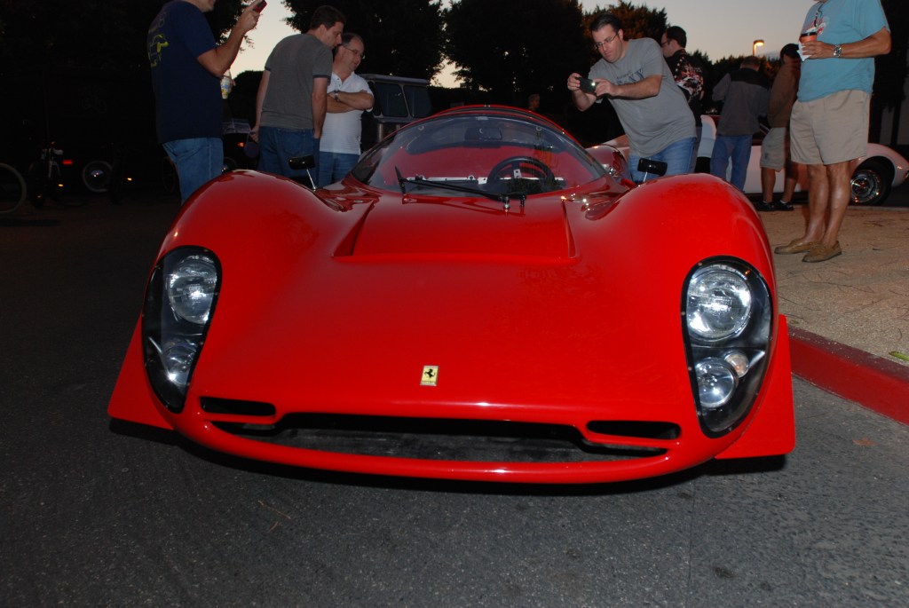 Red 1967 Ferrari 330 P4 recreation_front view_Cars&Coffee_September 29, 2012