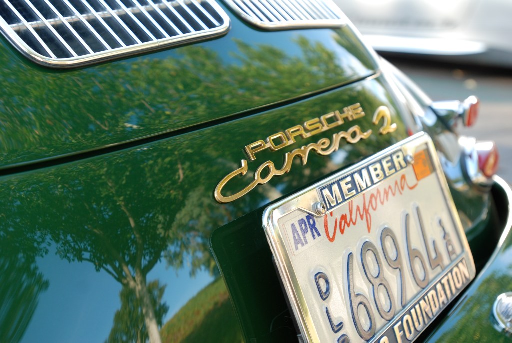 Green Porsche 356 Carrera 2_ rear view ,badging_Cars&Coffee_September 29, 2012