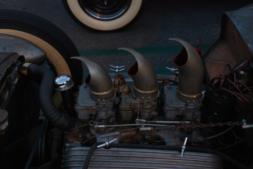  1930s Custom hot rod pickup truck_engine detail_Cars&Coffee_November 3, 2012