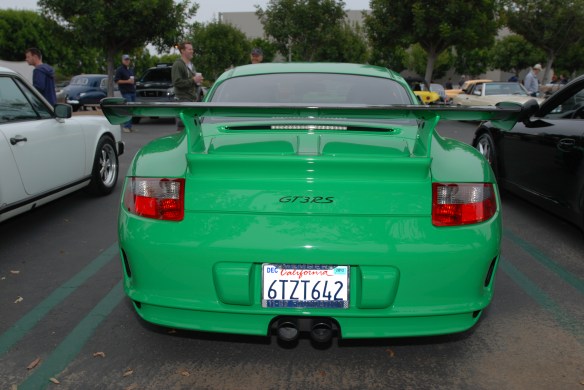 2007 Porsche GT3 RS_Viper Green with black accents_rear view_Cars&Coffee, Irvine _2007 Porsche GT3 RS_Viper Green with black accents_rear view_Cars&Coffee, Irvine_DSC_0268