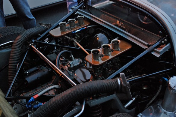 White 1966 Porsche 906 race car_ 2.0 liter, boxer six race motor detail _Cars&Coffee/Irvine_December 29, 2012DSC_0530
