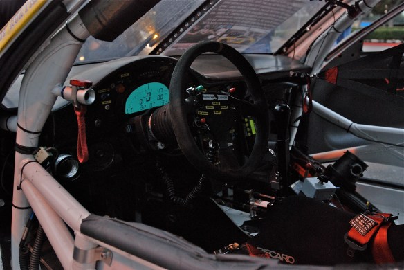 Truspeed yellow & black # 80, Porsche GT3 Cup car_Interior shot /drivers side dash_Cars&Coffee/Irvine_February 2, 2013