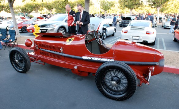 Red 1933 Alfa Romeo 8C 2600 race car_side view_Cars&Coffee/Irvine_February 16, 2013