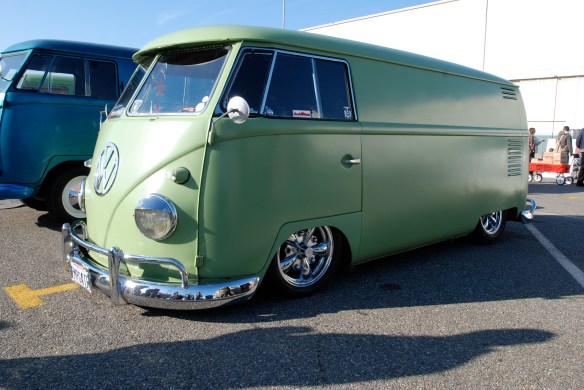 Matte lime green panel van_3/4 front view_OCTO 2013 Winter show_February 23, 2013