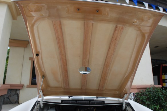 Grand prix white w/gray stripes_1972 Porsche  911 ST recreation_underside of fiberglass front hood_Phoenix club all Porsche Swap & Display_3/03/13