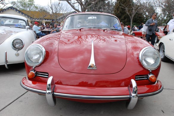 Red 1965 Porsche 356SC_front view_Phoenix club all Porsche Swap & Display_3/03/13