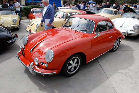 Red Porsche 356 w/ 5 spoke fuchs alloy wheels  _side view _Phoenix club all Porsche Swap & Display_3/03/13
