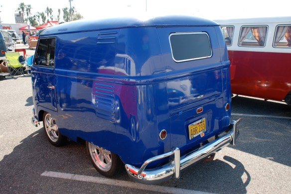 Blue Shorty panel van_3/4 rear view_OCTO 2013 Winter show_February 23, 2013