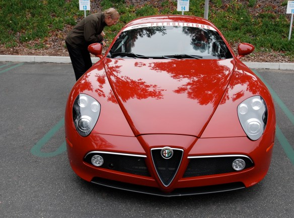 Red 2008 Alfa Romeo 8C Competizione_front view_cars&coffee/Irvine_3/16/13 Red 2008 Alfa Romeo 8C Competizione_front view_cars&coffee/Irvine_3/16/13