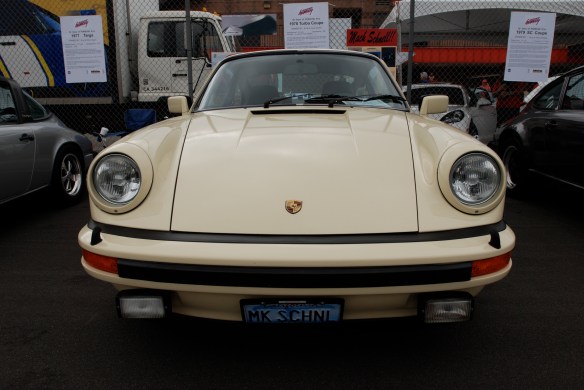50th anniversary  of the Porsche 911 display_ Beige 1978 911 Turbo coupe  / front view _California Festival of Speed_April 6, 2013