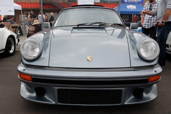 50th anniversary  of the Porsche 911 display_Slate Gray 1984 930 Turbo / front view _California Festival of Speed_April 6, 2013