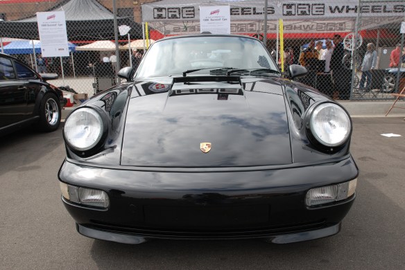 50th anniversary  of the Porsche 911 display_Black 1990 964 Coupe  / front view _California Festival of Speed_April 6, 2013