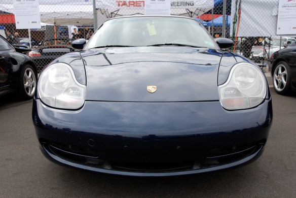50th anniversary  of the Porsche 911 display_Dark Blue 1999  coupe / front view _California Festival of Speed_April 6, 2013