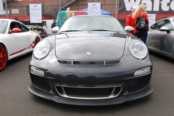 50th anniversary  of the Porsche 911 display_Dark Gray 2011 911 GT3RS / front view _California Festival of Speed_April 6, 2013