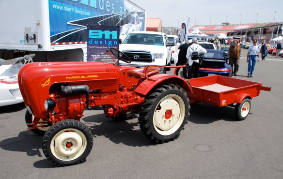 911 design display_Porsche Junior diesel tractor & trailer_California Festival of Speed_April 6, 2013