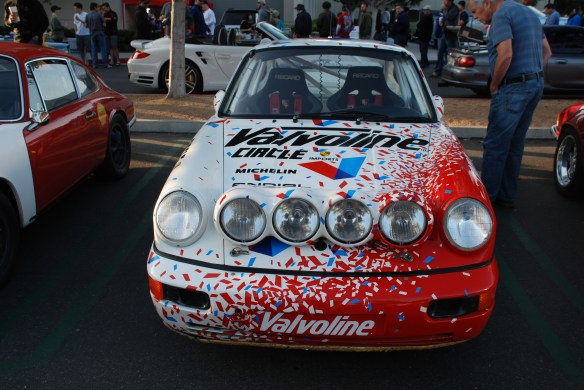 Porsche row _Jeff Zwart's  Valvoline Porsche 964 turbo rally car_ front view_Cars&Coffee/Irvine_April 27, 2013