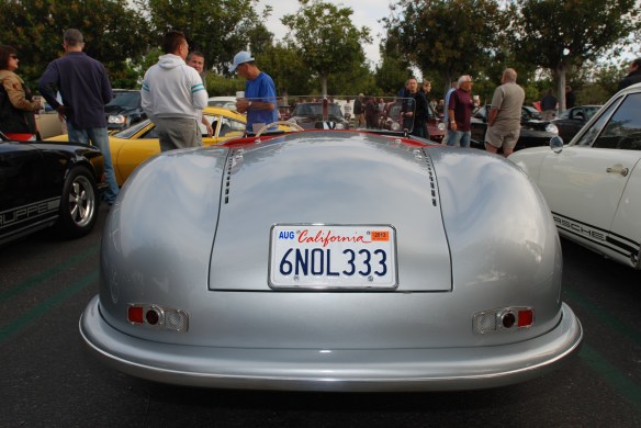 Porsche 356-01 recreation_ rear view,w/ reflections_C&C show-June 22, 2013