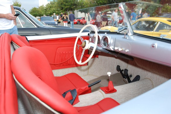 Porsche 356-01 recreation_Interior shot from passenger side_C&C show-June 22, 2013