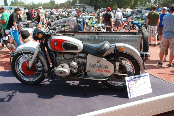 Von Dutch 1970 BMW R60/1000 motorcycle with custom sidecar_ side view_Boys Republic / Steve McQueen car&motorcycle show _June 1, 2013