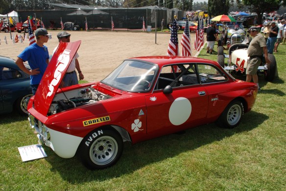 Red 1974 Alfa Romeo GTV-AM race car_3/4 front view _Boys Republic / Steve McQueen car&motorcycle show _June 1, 2013