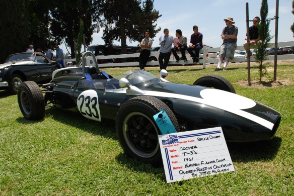 Ex- Steve McQueen, 1961 Cooper T-56 race car _3/4 front view _Boys Republic / Steve McQueen car&motorcycle show _June 1, 2013
