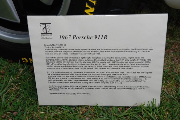 White 1967 Porsche 911R_#17 biography_356 Club of California Dana Point Concours_ July 21, 2013