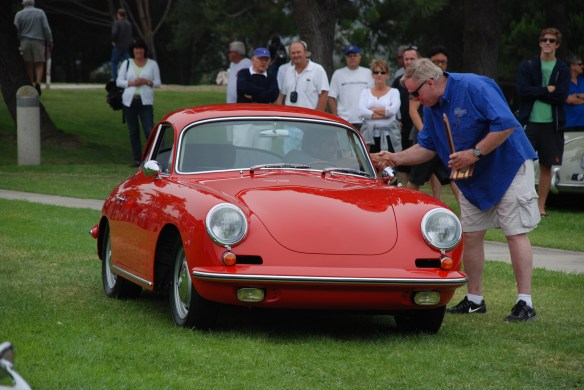 Signal Red 1964 Porsche 356 Carrera 2 coupe_class winner & best of show winner_356 Club of California Dana Point Concours_ July 21, 2013