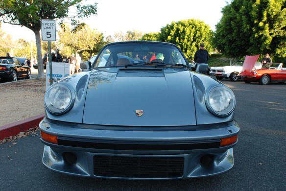 Slate Gray 1984 Porsche 930 Turbo_front view & reflections_Cars&Coffee/Irvine_ 9//30/13