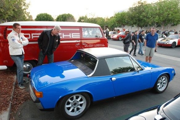 Adriatic Blue 1970 Porsche 914 with upgraded 2.7 Carrera RS motor_3/4 side view_cars&coffee/Irvine_10/19/13