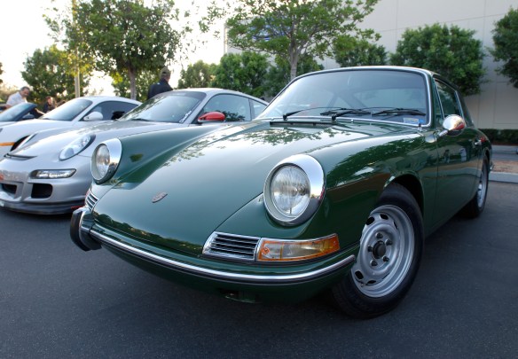  Irish Green 1968 Porsche 912 coupe_3/4 front view_cars&coffee/Irvine_10/19/13