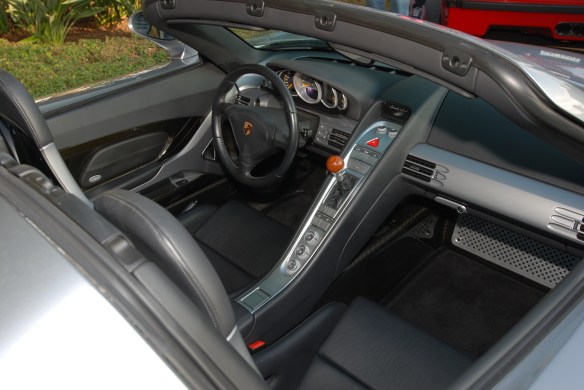 GT Silver Porsche Carrera GT_interior view_cars&coffee_December 21, 2013