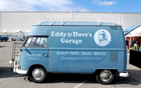 Early 1960s Dove Blue SO2 Type 2_Eddy& Dave's Garage_side view_OCTO Winter meet_Long Beach , CA_February 8, 2014 Early 1960s Dove Blue SO2 Type 2_Eddy& Dave's Garage_side view_OCTO Winter meet_Long Beach , CA_February 8, 2014