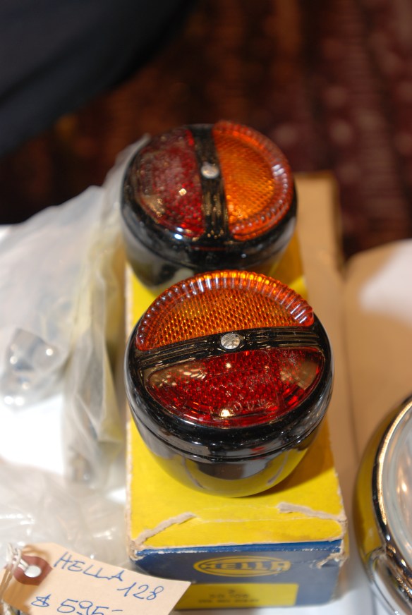 Hella Tail light detail shot_ display table_ LA Hilton Hotel & LA Airport Porsche & VW literature and Memorabilia Show_March 2, 2014