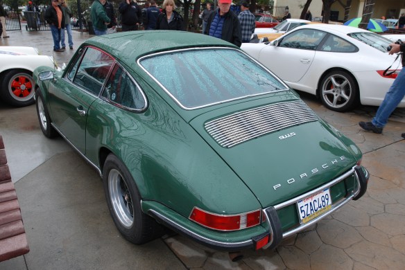 Irish green backdated 1986 Porsche 3.2 911 Carrera_3/4 rear view_Phoenix Club Car show & Swap_March 3, 2014