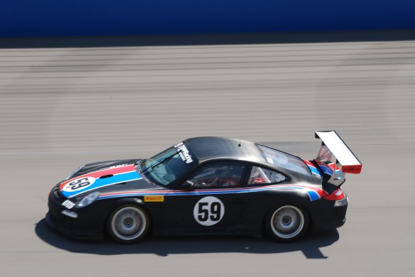 PCA club racing series_ GT3 Cup cars _Black #59 GT3R at speed_California Festival of Speed_4/5/14