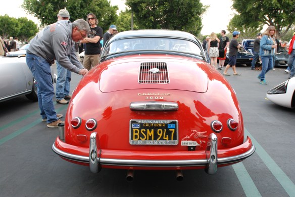 Red Porsche 356A speedster_rear view_cars&coffee/irvine_May 10, 2014
