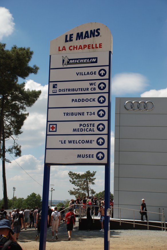 La Chapelle location_infield directiory sign_Le Mans24_June 14, 2014