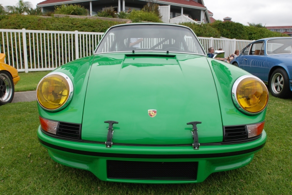Viper green Porsche 911 RSR 3.6  re creation_front view_2014 Dana Point concours_July 20, 2014