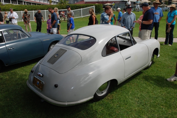 Ivory colored 1949 Gmund coupe_2014 Dana Point concours_July 20, 2014