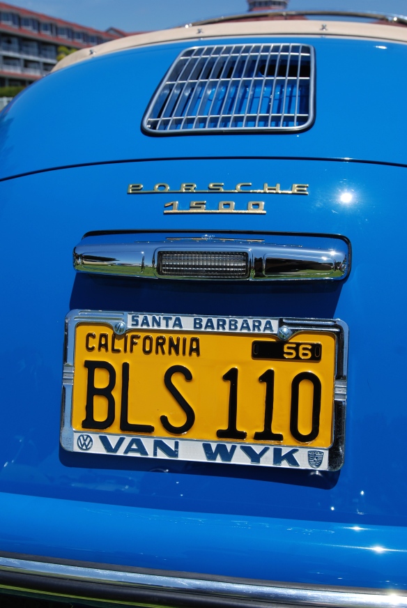 Blue Porsche 356 speedster_rear view_2014 Dana Point concours_July 20, 2014