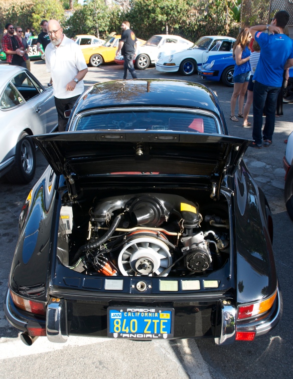 Ray's black 1970 Porsche 911S_engine shot_Luftgekuhlt event_Sunday September 7, 2014