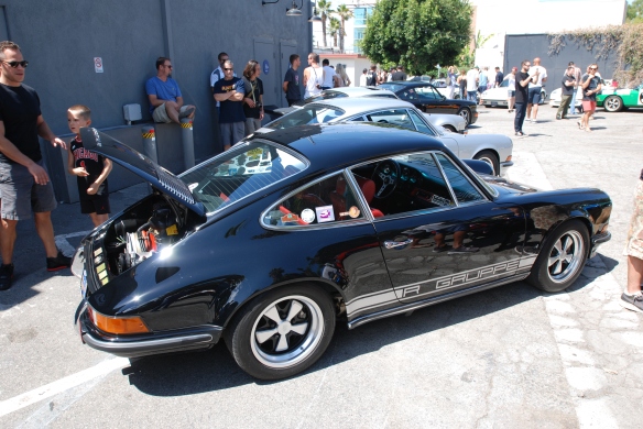 Ray's black 1970 Porsche 911S_3/4 side view with reflections_Luftgekuhlt event_Sunday September 7, 2014